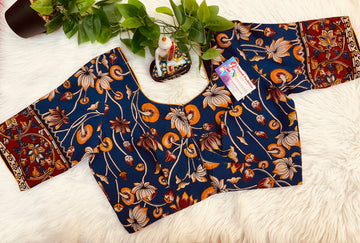 Size 40- Blue Kalamkari Blouse