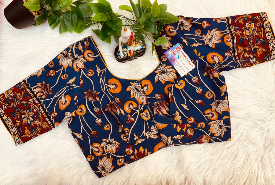 Blue Kalamkari Blouse