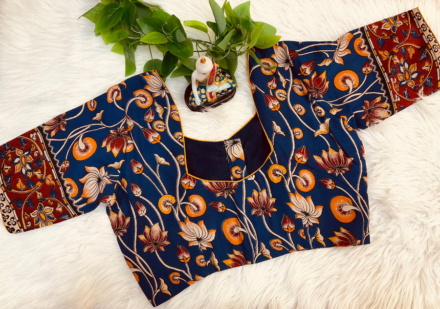 Blue Kalamkari Blouse