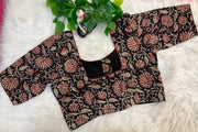 Black Cotton Kalamkari Blouse