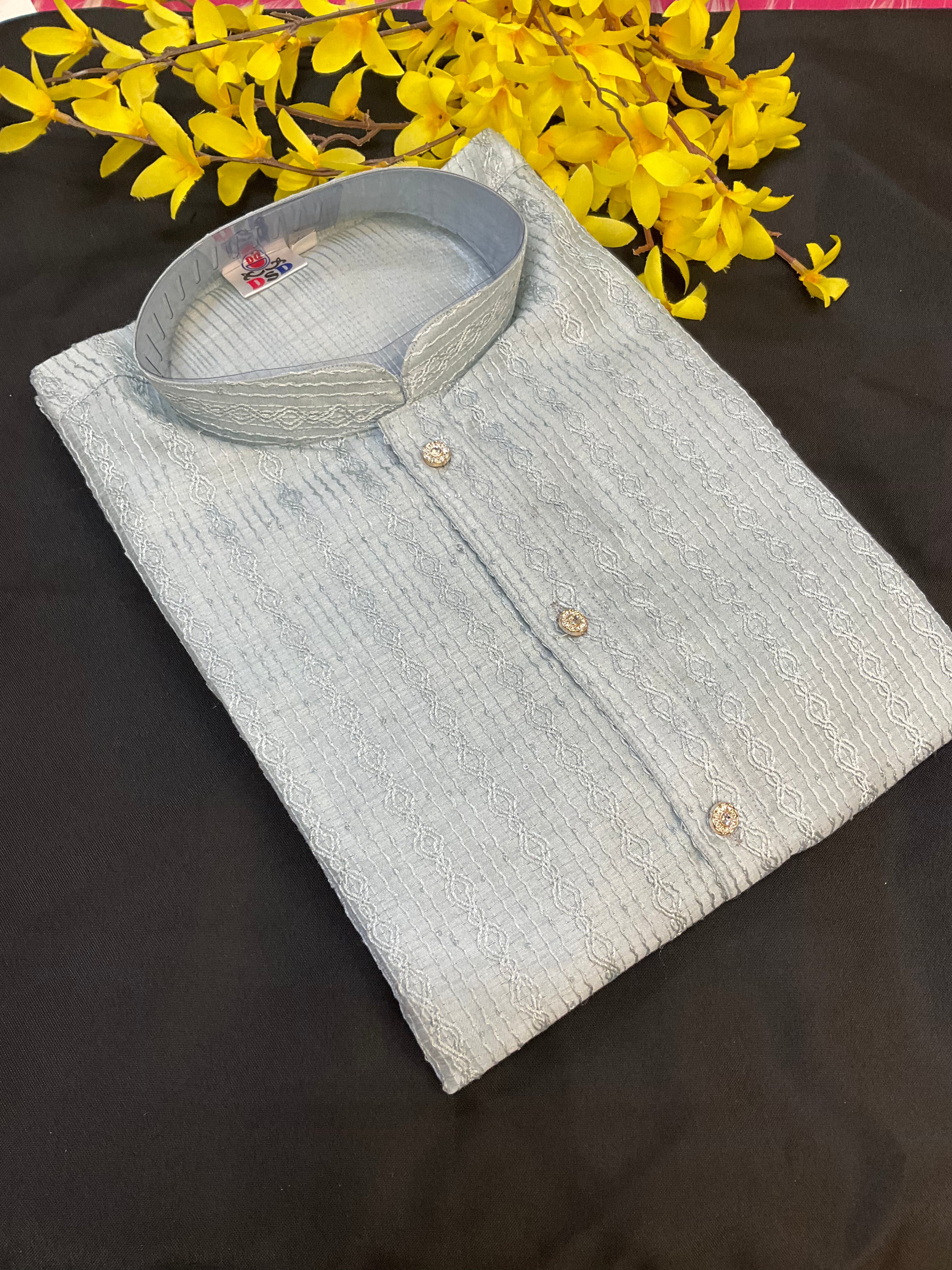 Light Gray color Men’s Wear Kurta set