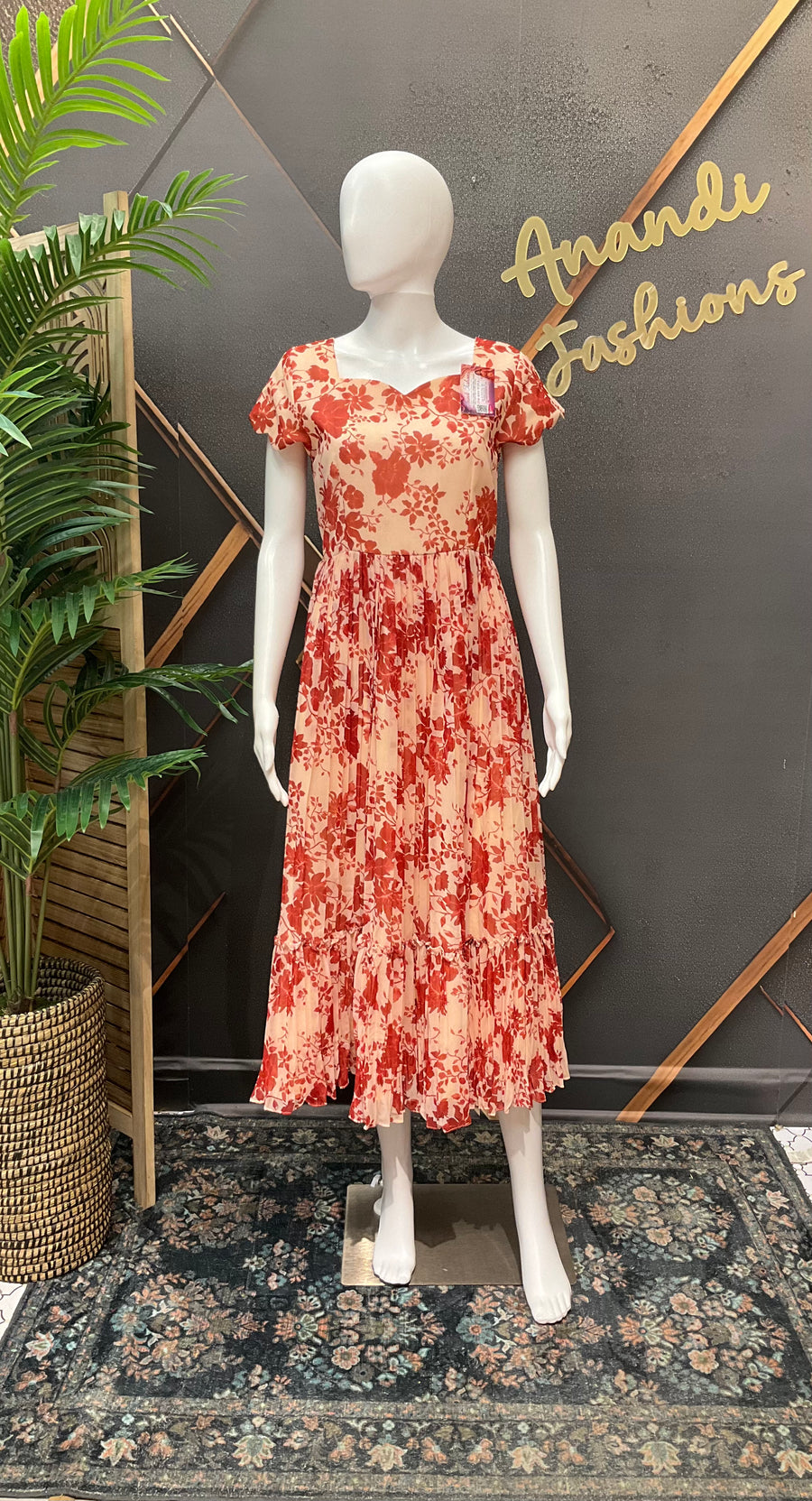 Orange Designer Gown - Fits 38-44