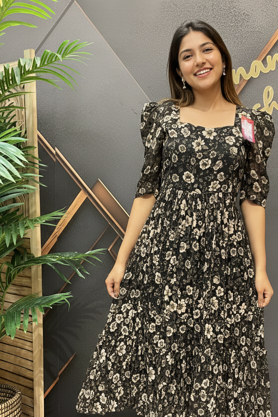 Black Designer Gown - Fits 38-44