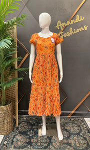 Orange Designer Gown - Fits 38-44