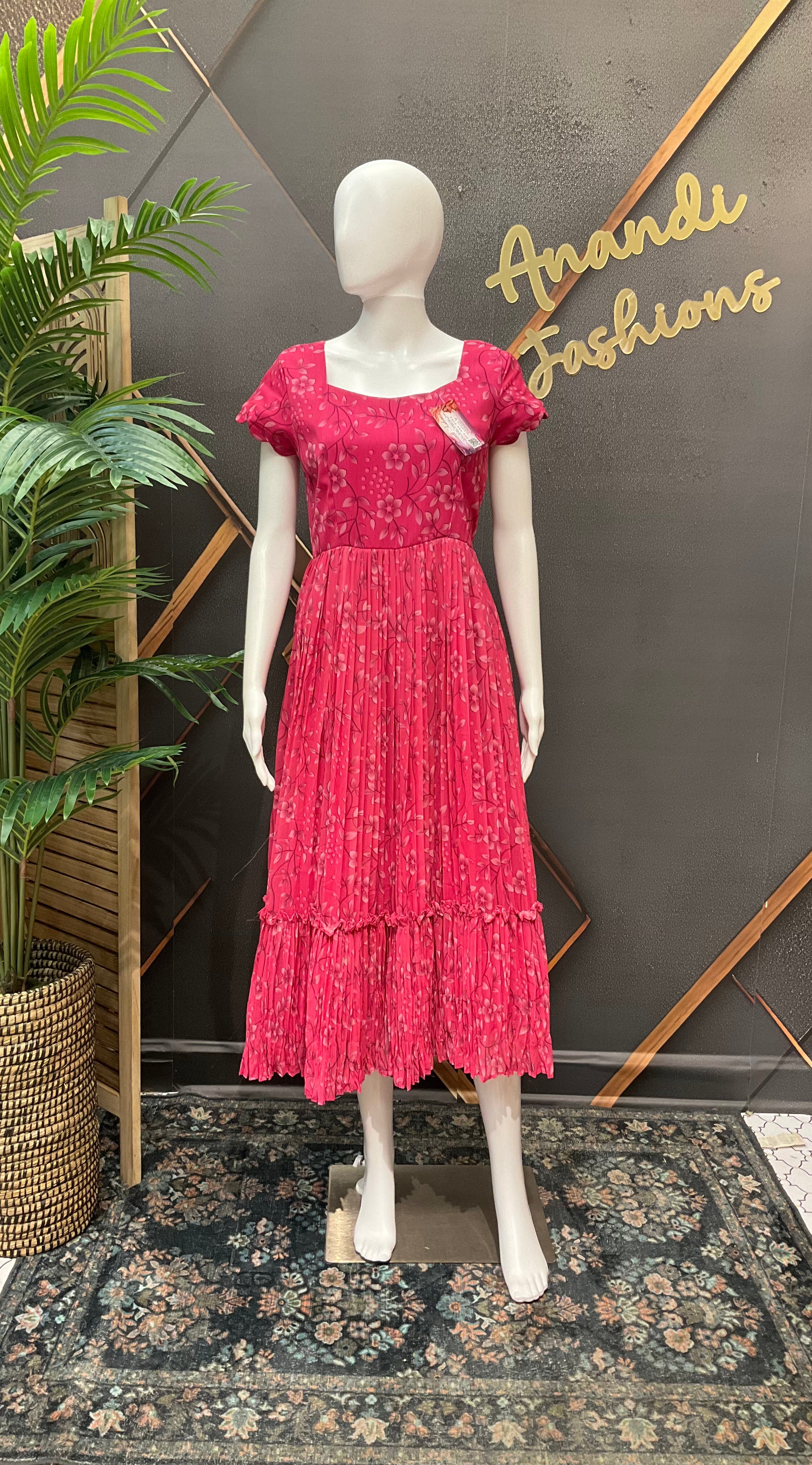 Pink Designer Gown - Elegant Indian Anarkali Ethnic Frock