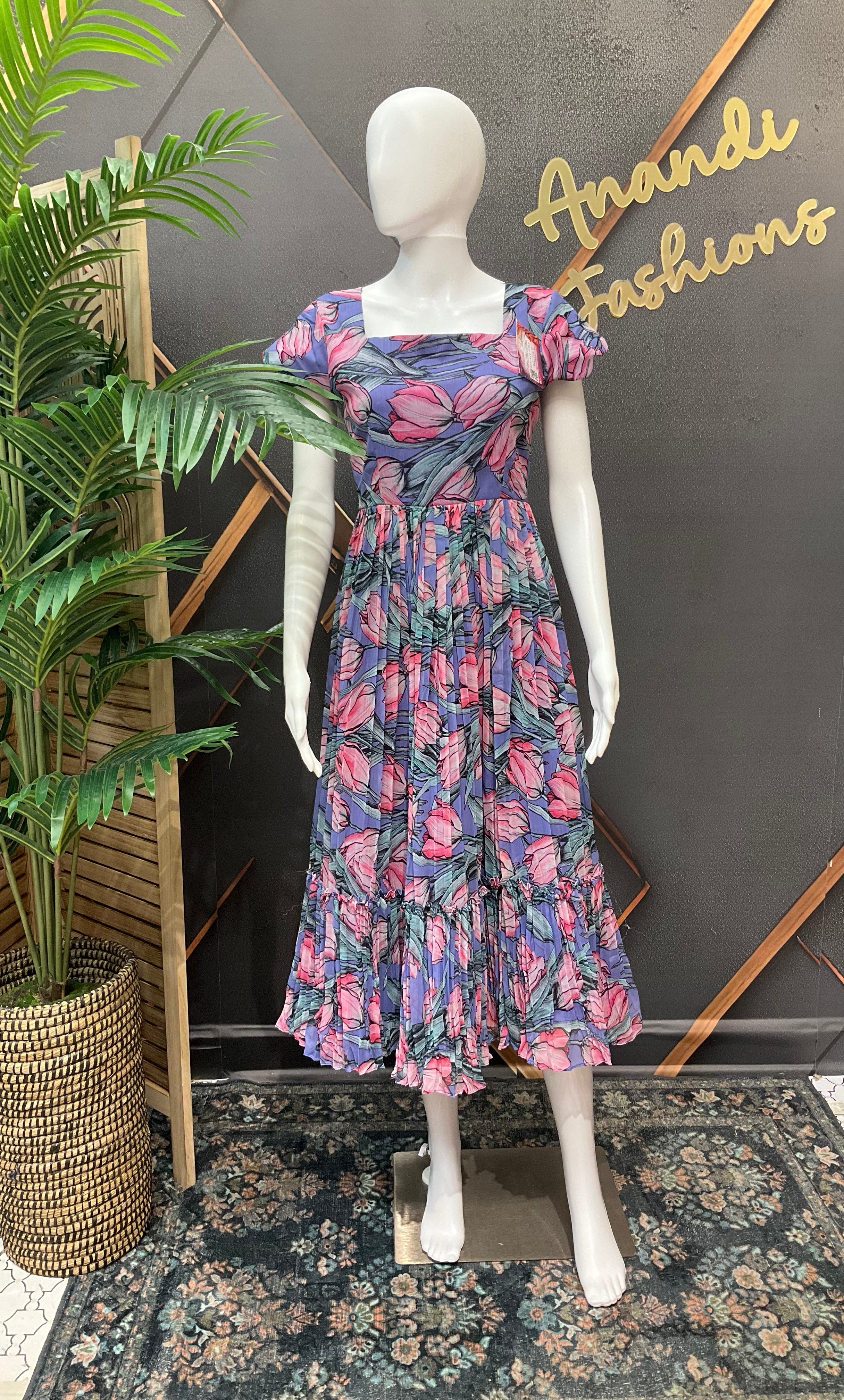 Violet Designer Gown - Elegant Indian Anarkali Ethnic Frock