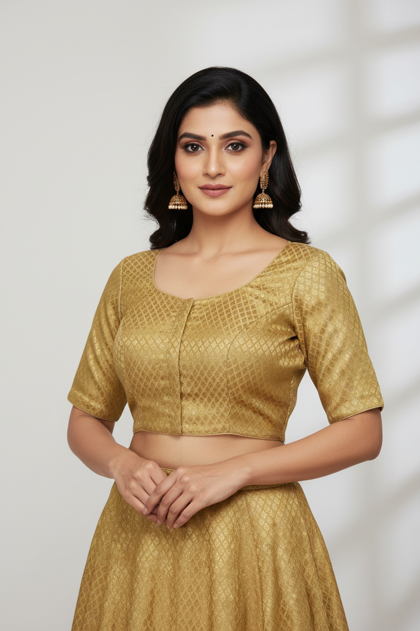 Premium Quality -Gold Brocade Blouses