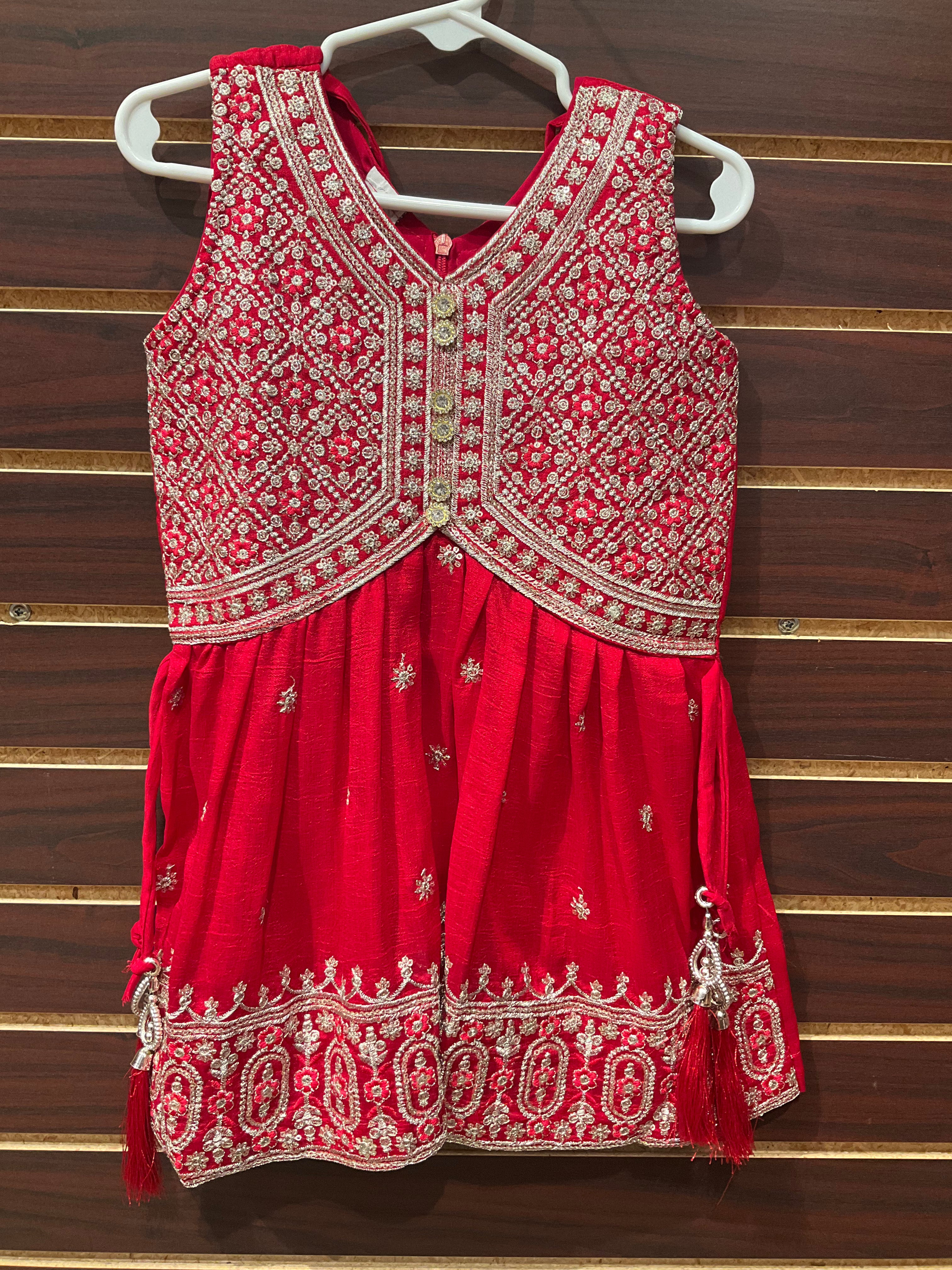 Size 22-Red - Toddler Girl Sharara set