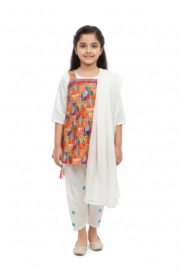 Baby/Toddler Girls Ethnic Wear - patiala sets- 4 piece set