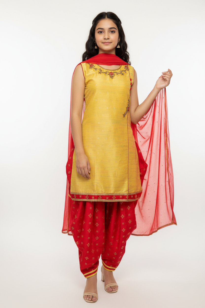 Girls  party wear patiala set/dress