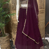Wine Color Festive Lehenga Set - Party & Wedding Wear