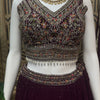 Wine Color Festive Lehenga Set - Party & Wedding Wear