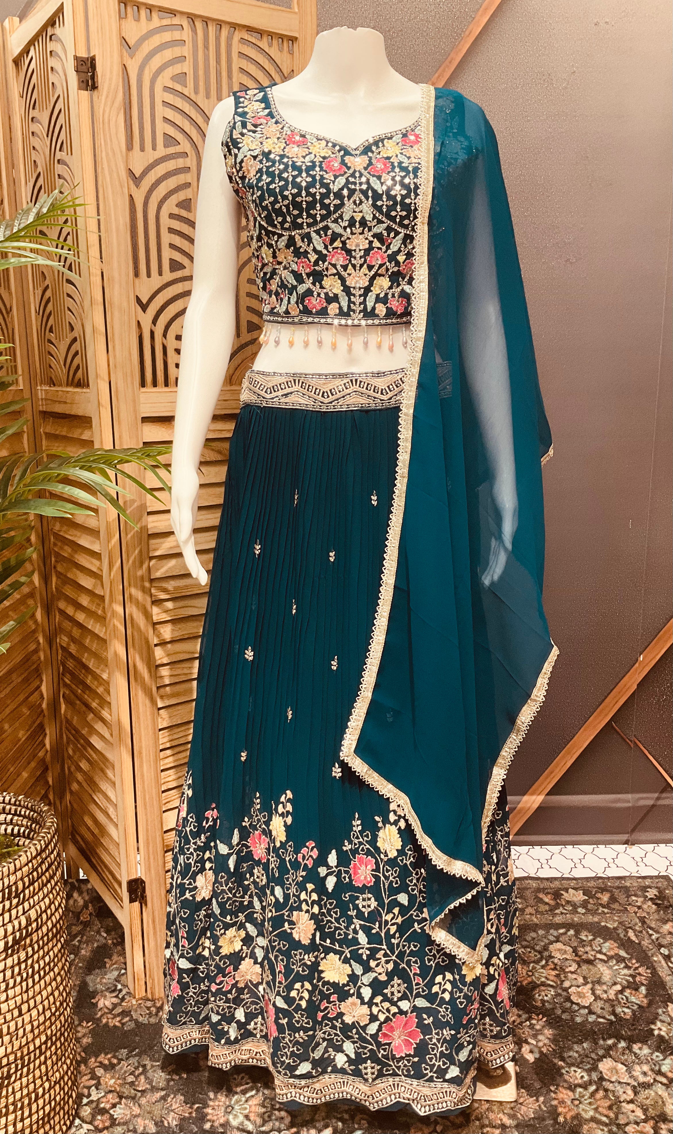 Celebration Chic: Vibrant Lehenga Set for Festive Moments