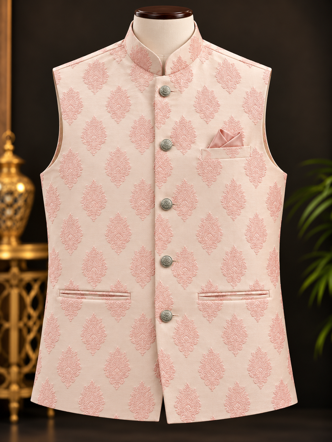 Men’s Light Pink Vest – US M - Mens - Vest - Anandi Fashions