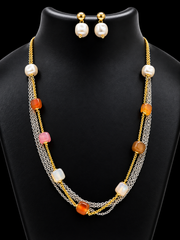 Mala with multicolor Beads Necklace Set