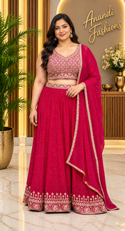 Women’s Georgette Lehenga Set – Plus Size