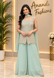 Women’s Pastel Colors Stylish Palazzo/ Sharara Set