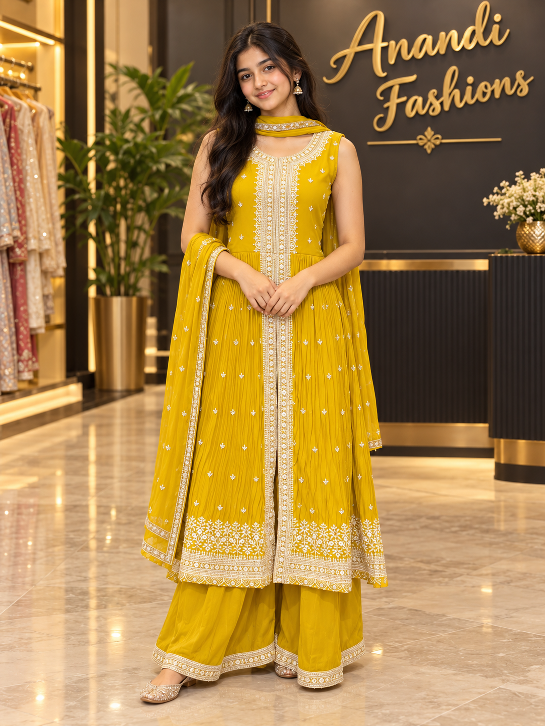 Teenage Girls’’ Yellow Nyra Cut set