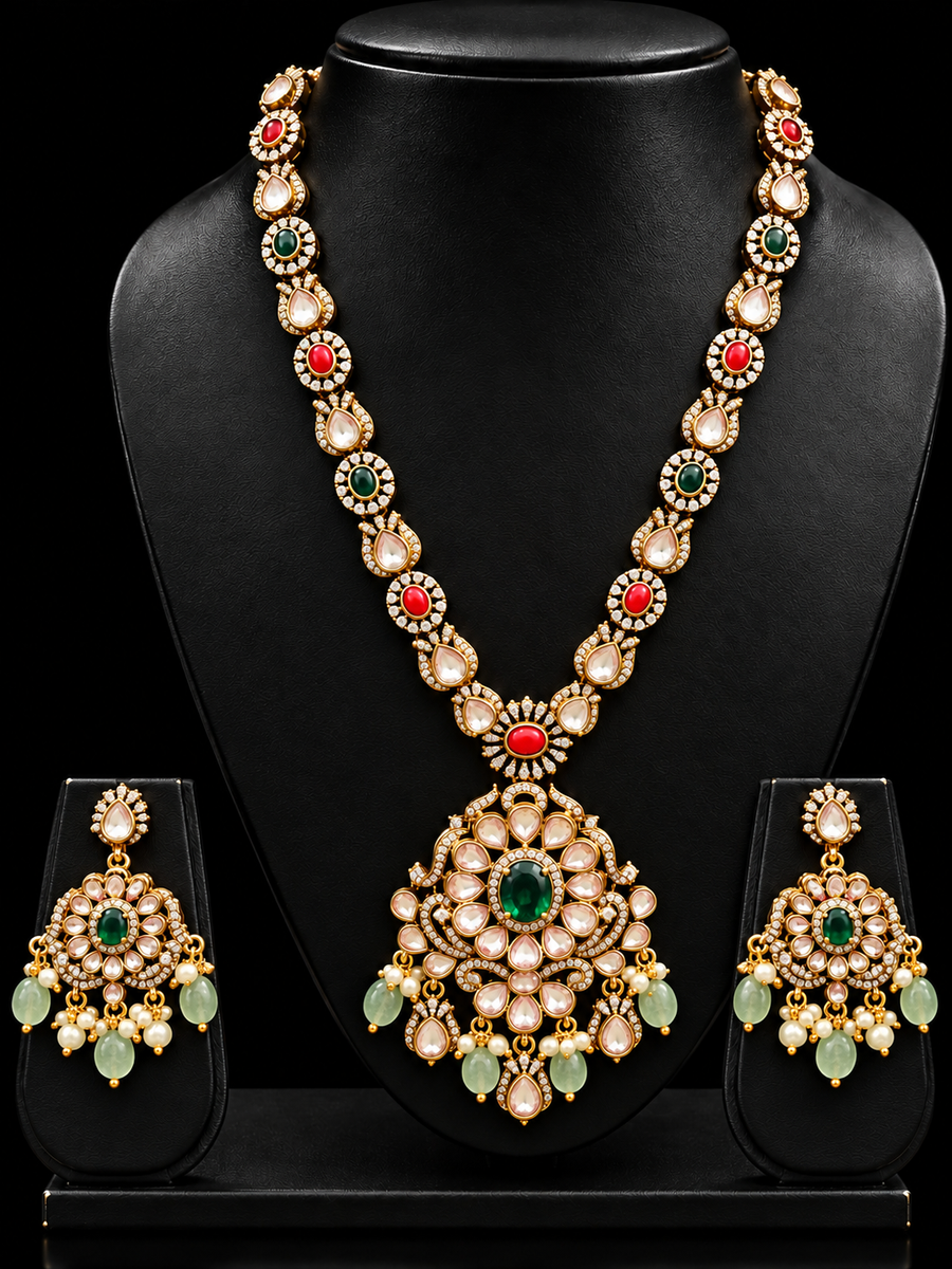 Light Weight Victorian Long Necklace Set