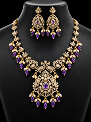 Victorian Necklace Set with Purple Monalisa Beads