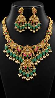 Jadau Kundan Necklace set - Jewelry - Necklace Set - Anandi Fashions