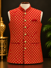 Men’s Maroon Vest - Mens - Vest - Anandi Fashions