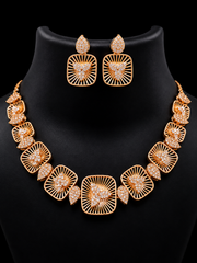Cute Rose Gold Necklace Set