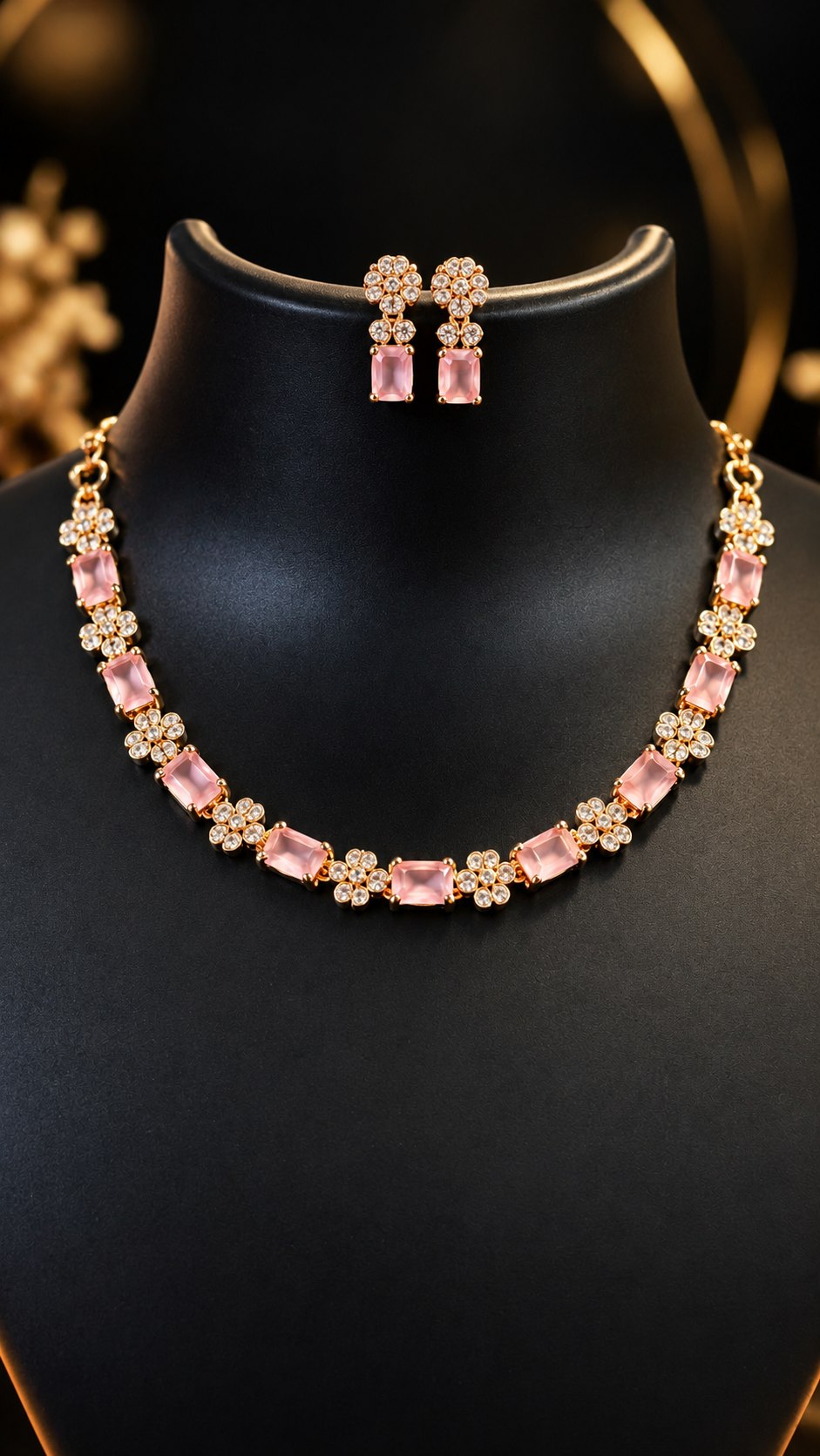 Rose Gold Necklace set - Jewelry - Necklace Set - Anandi Fashions