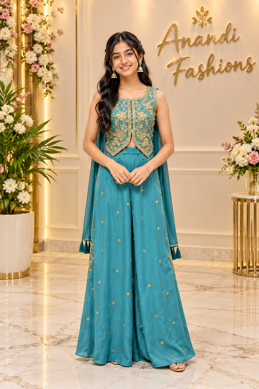 Blue Teenage Girls palazzo sets