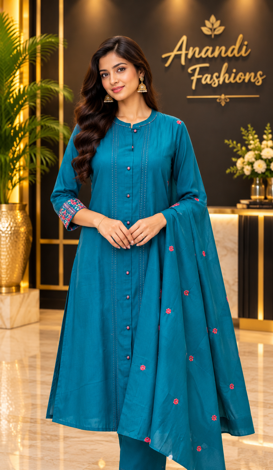 Women’s Khadi Cotton Kurti Set