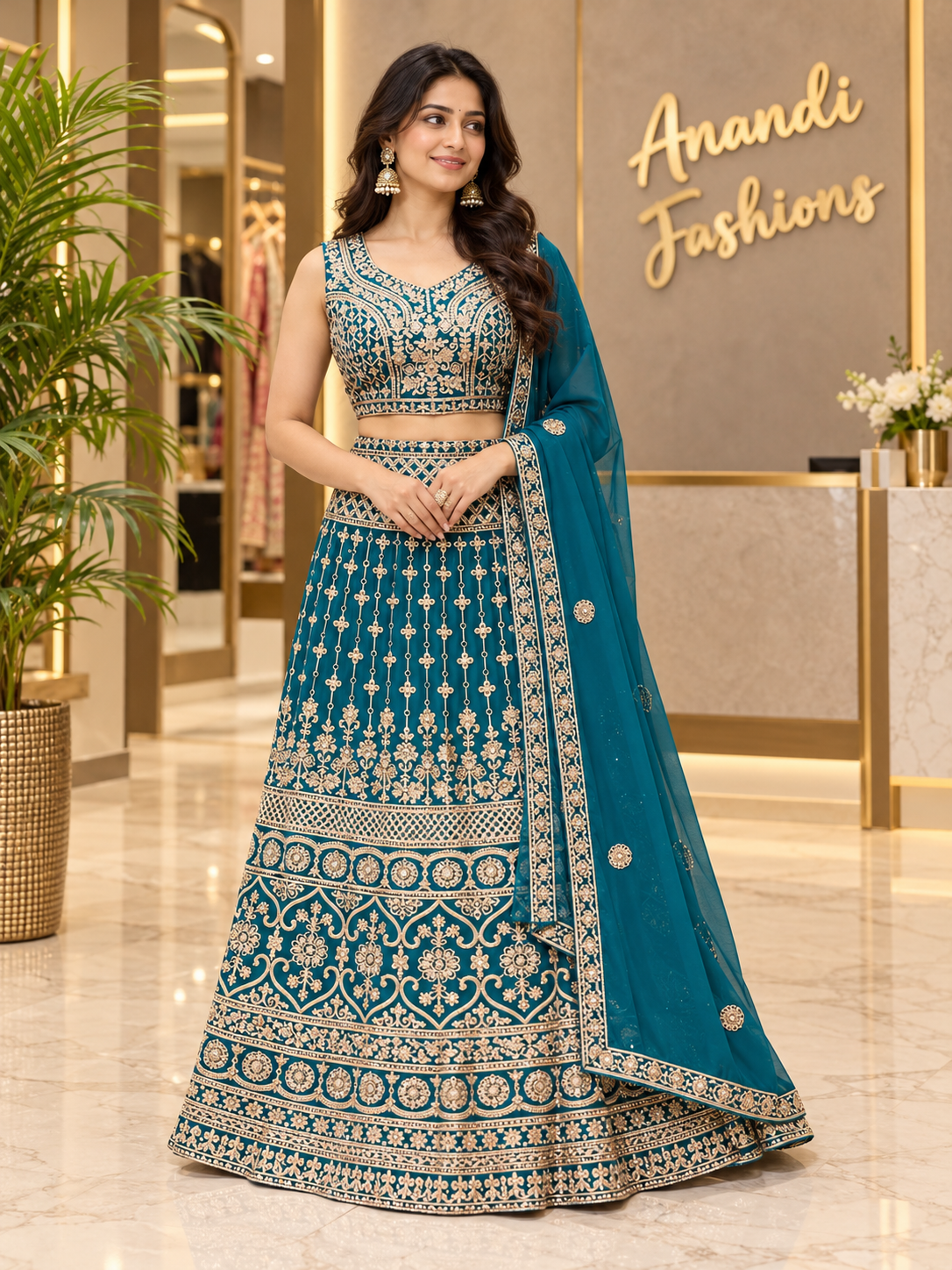 Women’s Heavy Work Georgette Lehenga set