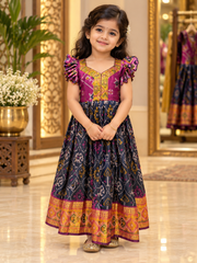 Little Girls Patola Long gown