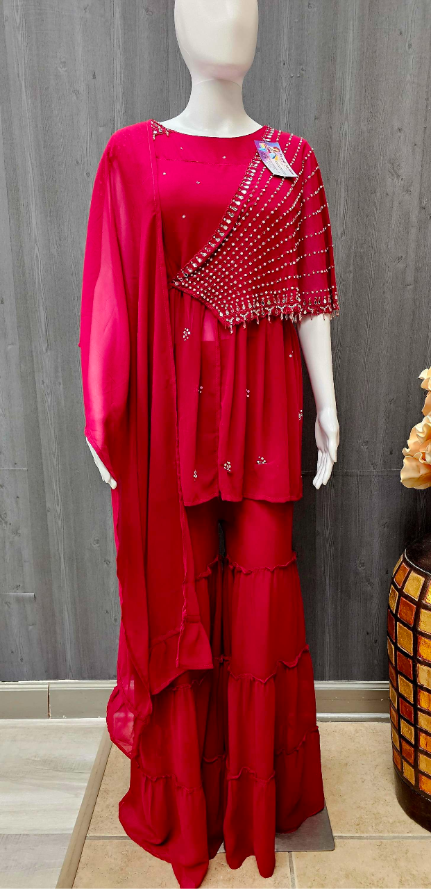 Size 38-Sharara Dress - Stunning Indian Party Wear Sharara Dresses image 1