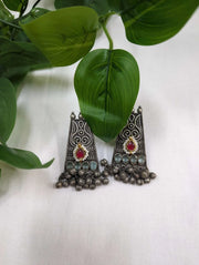Oxidized Jewelry - Dual Tone Oxidized Necklace Set
