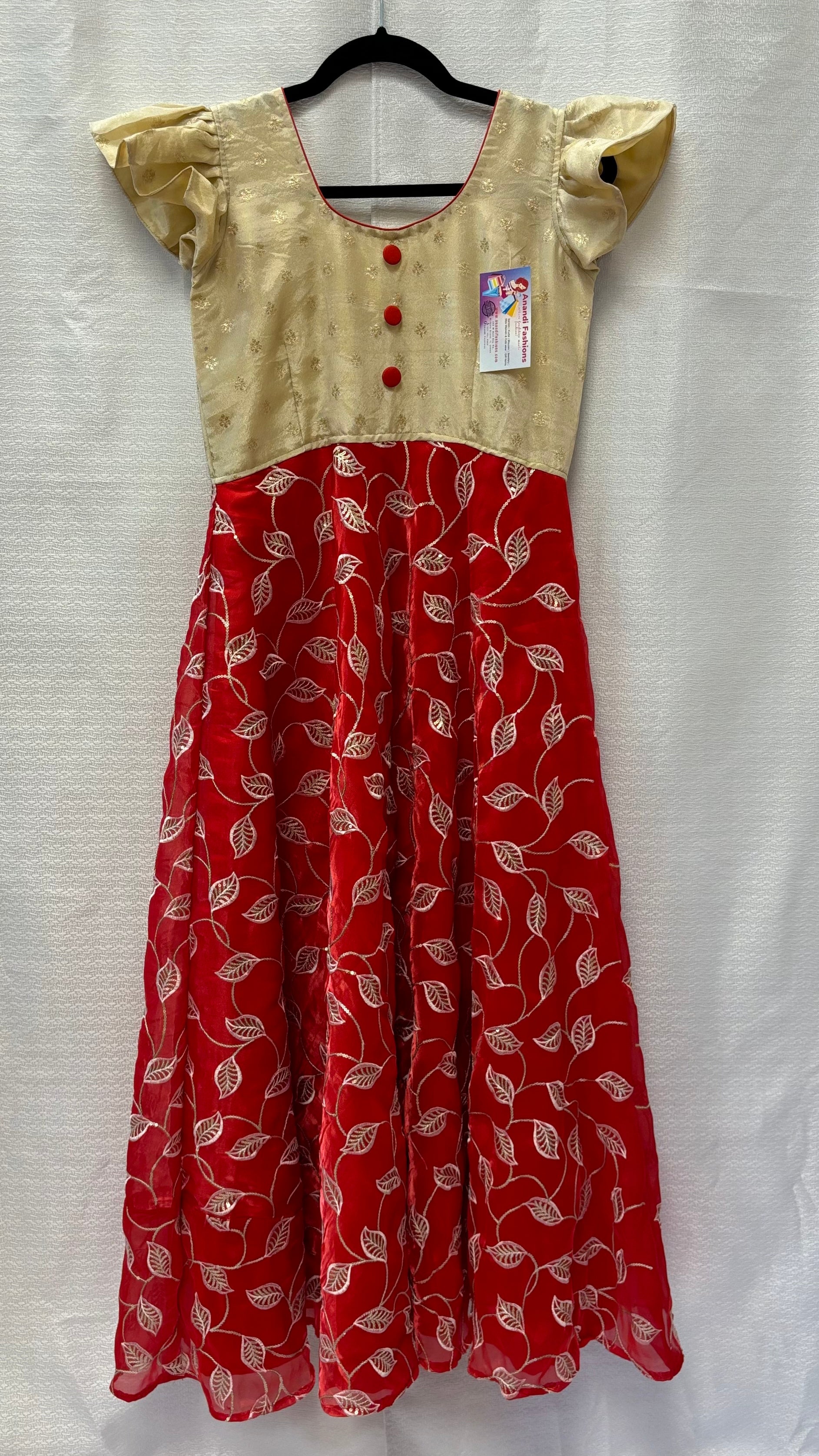 Indian Dresses for Girls - Custom designed Teen girls floor length 11/12 image 2