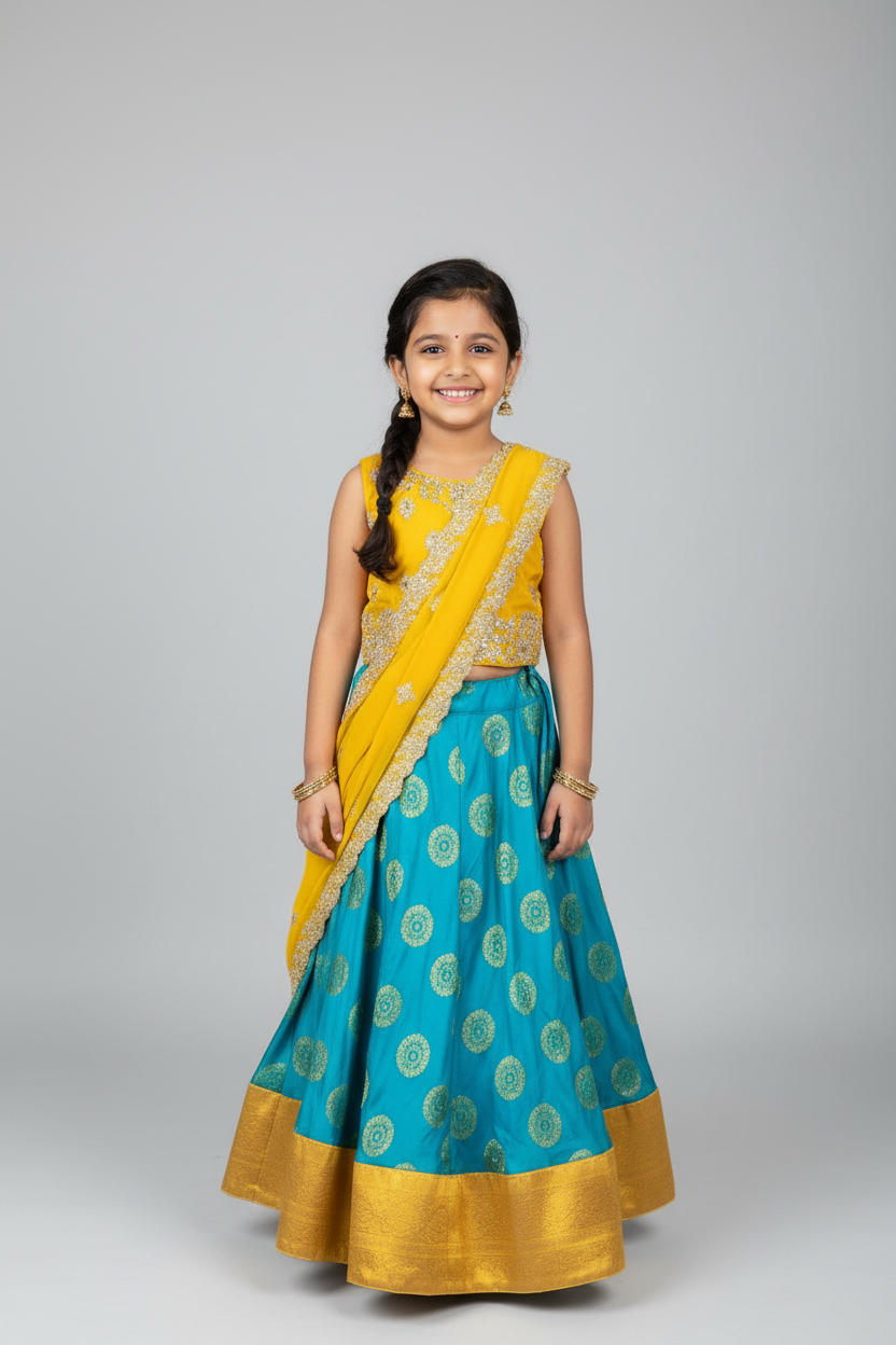 Party wear kids half saree set