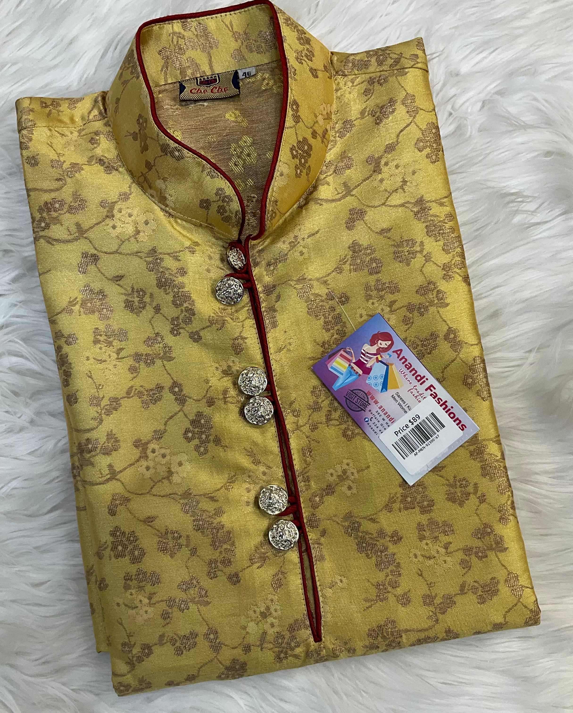 Size 46- Men’s Silk kurta set image 1