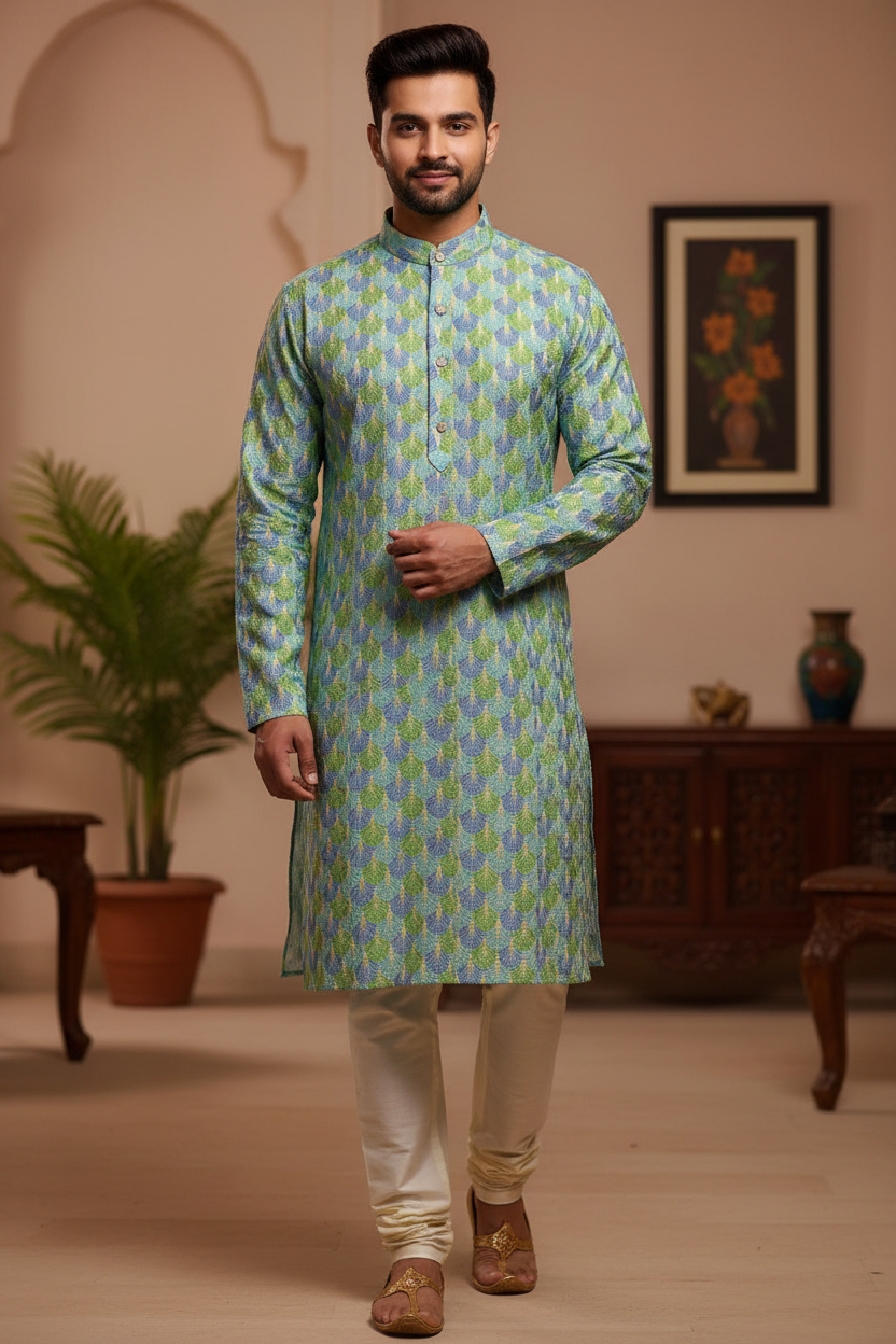 Kashmiri Silk Kurta - Premium Ethnic Wear