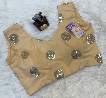 Sleeveless Blouse - Beige color