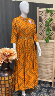 Bandhini Gowns/Kurtis with Belt