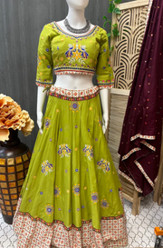 Garba Dandhiya Chaniya Choli Sets - Full Flare Cotton Lehenga for Navratri