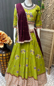 Garba Dandhiya Chaniya Choli Sets - Full Flare Cotton Lehenga for Navratri