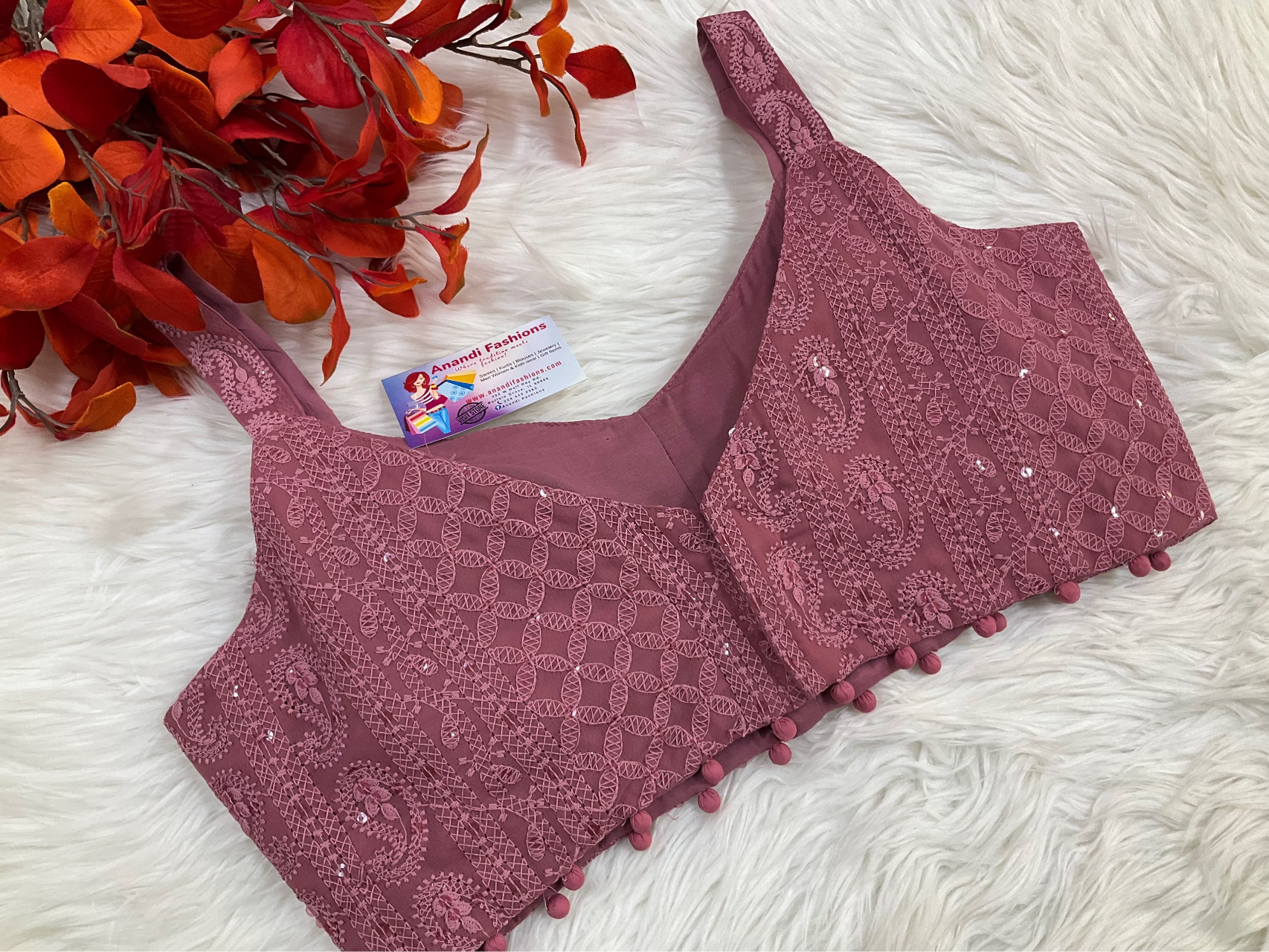 Chikankari sleeveless blouse fits size upto 40-42 image 1