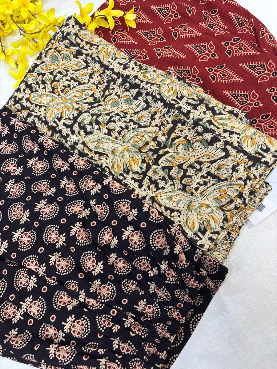 Pure Cotton Kalamkari Pants(fits upto 44size)