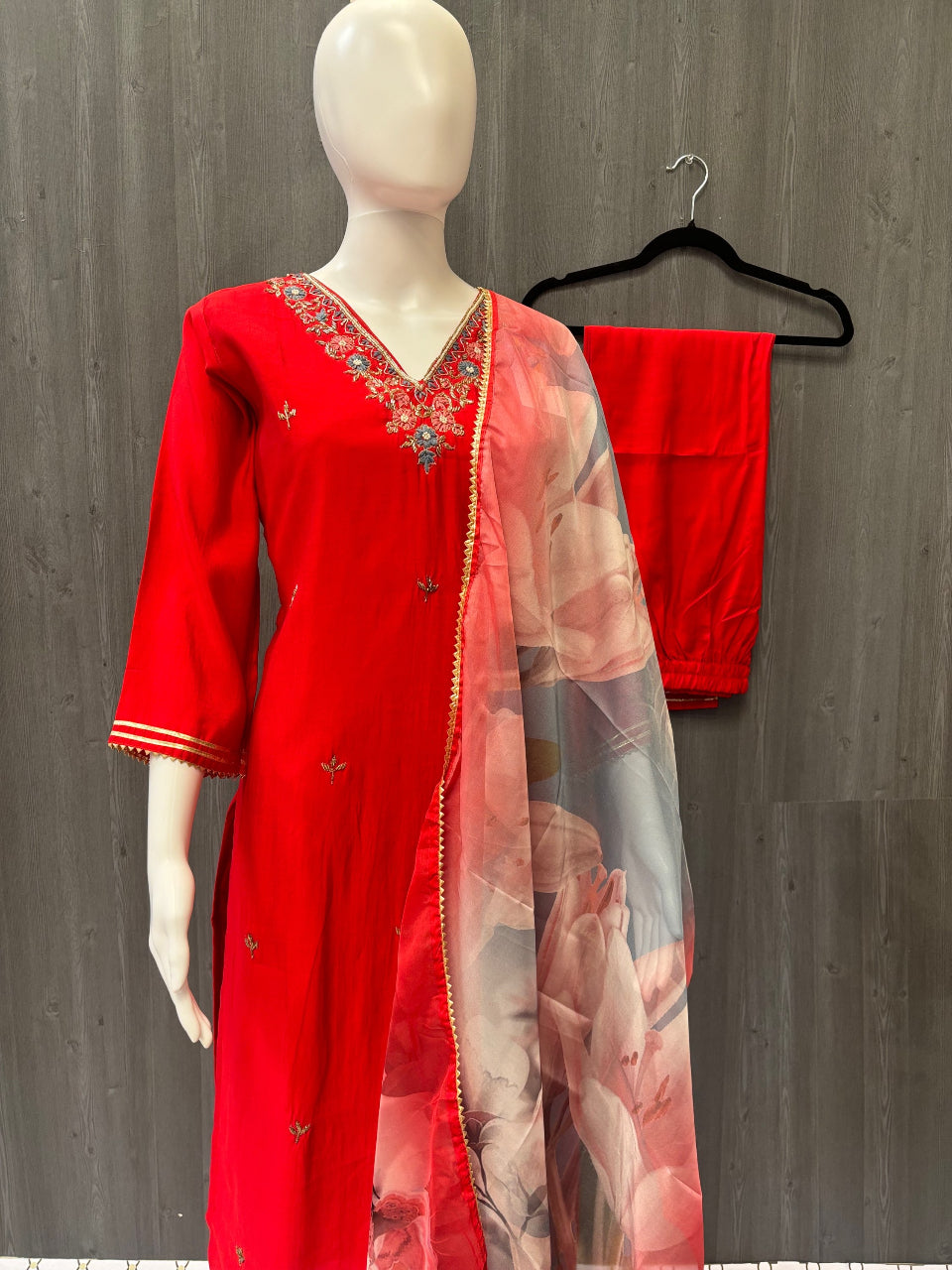 Indian Chudidhar - Party Wear Churidar Set with Digital Print Dupatta image 1