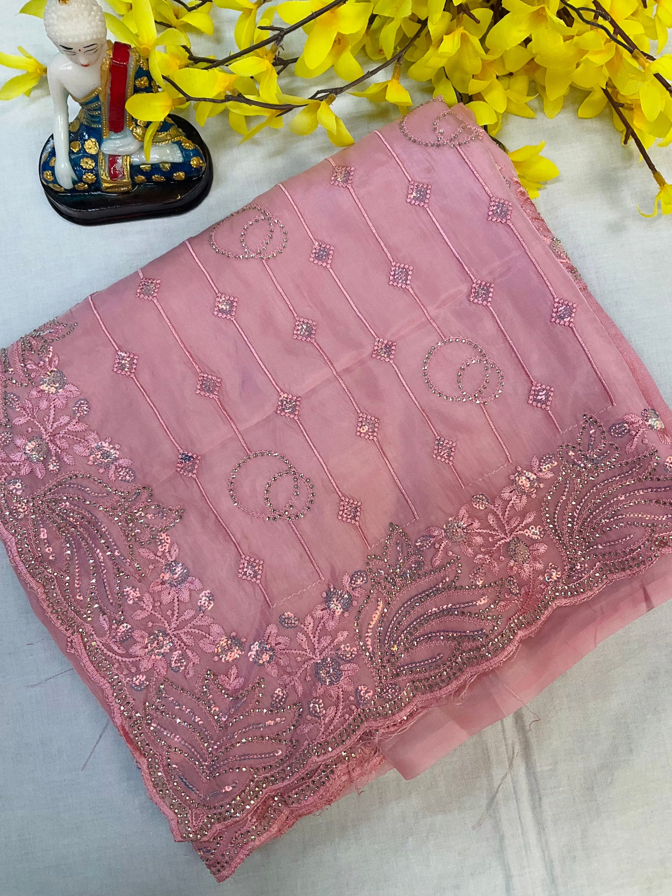 Pastel Colors - Cocktail Party wear sarees image 3