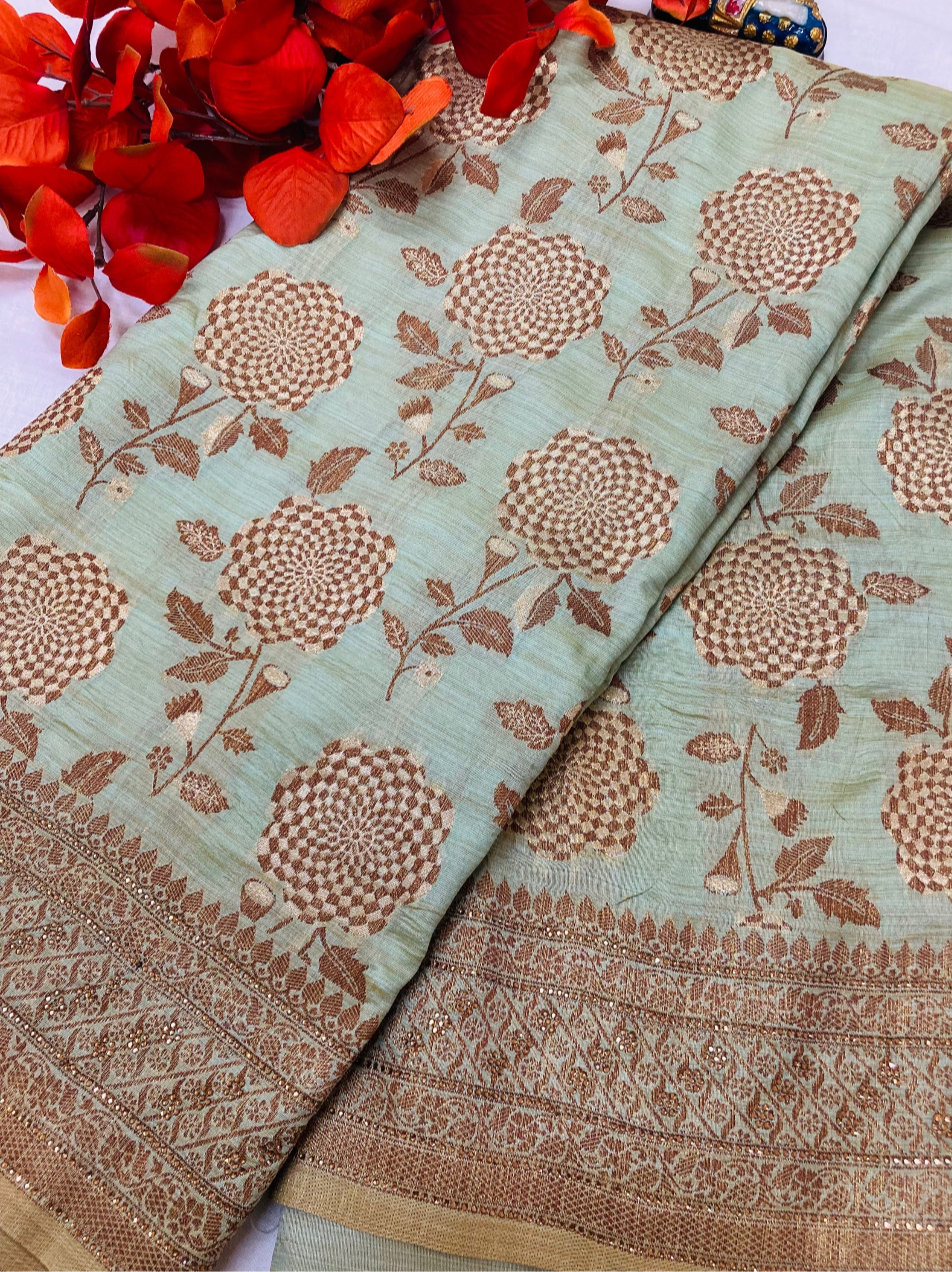 Silk Saree - Stunning TUSSAR SILK Sarees image 10