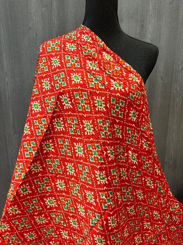 Chinon Dupatta - Textured Elegance in Printed Crushed Chinon Dupattas