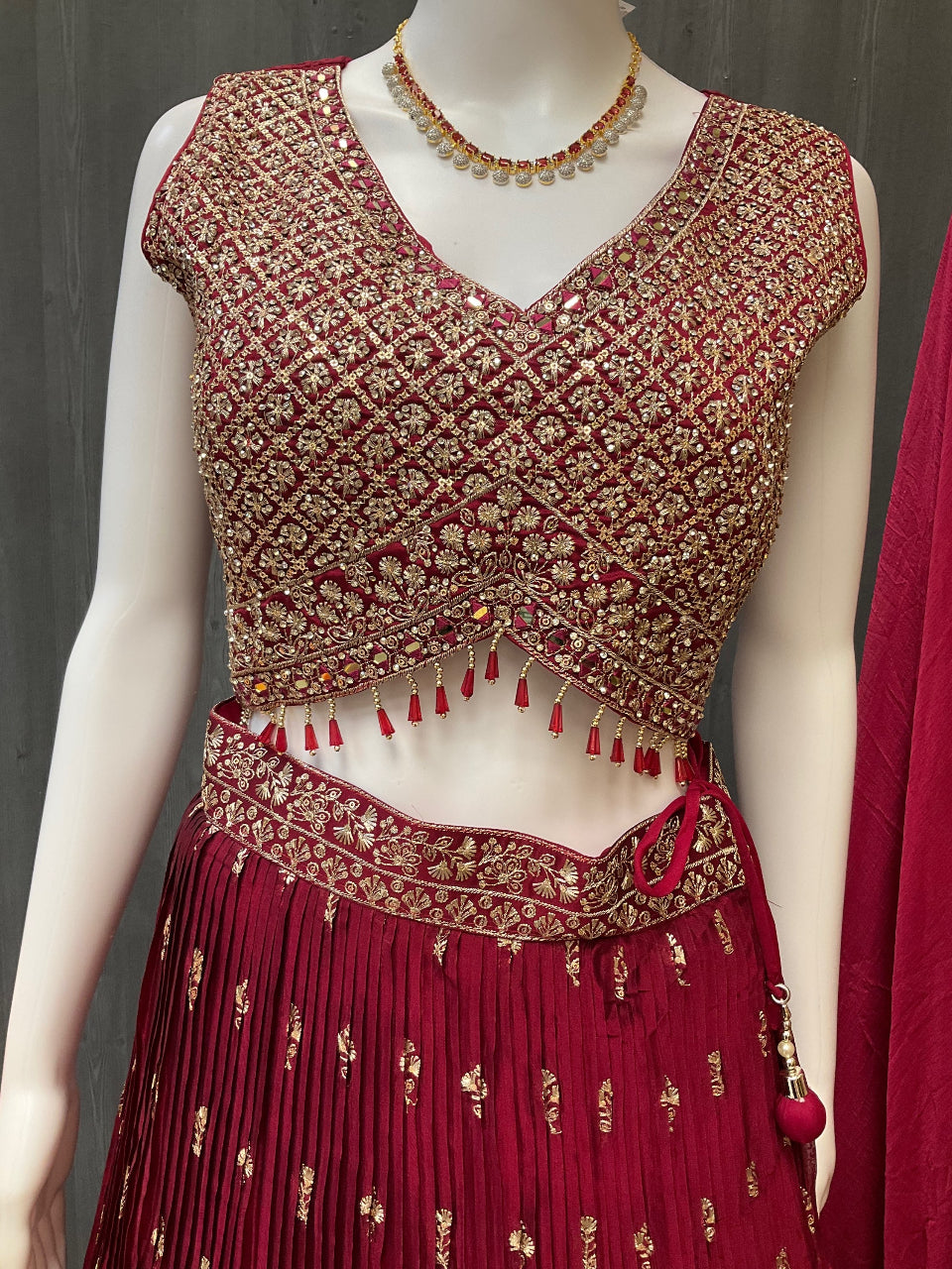 Heavy Work Lehenga set with Alia Cut Style Blouse image 3