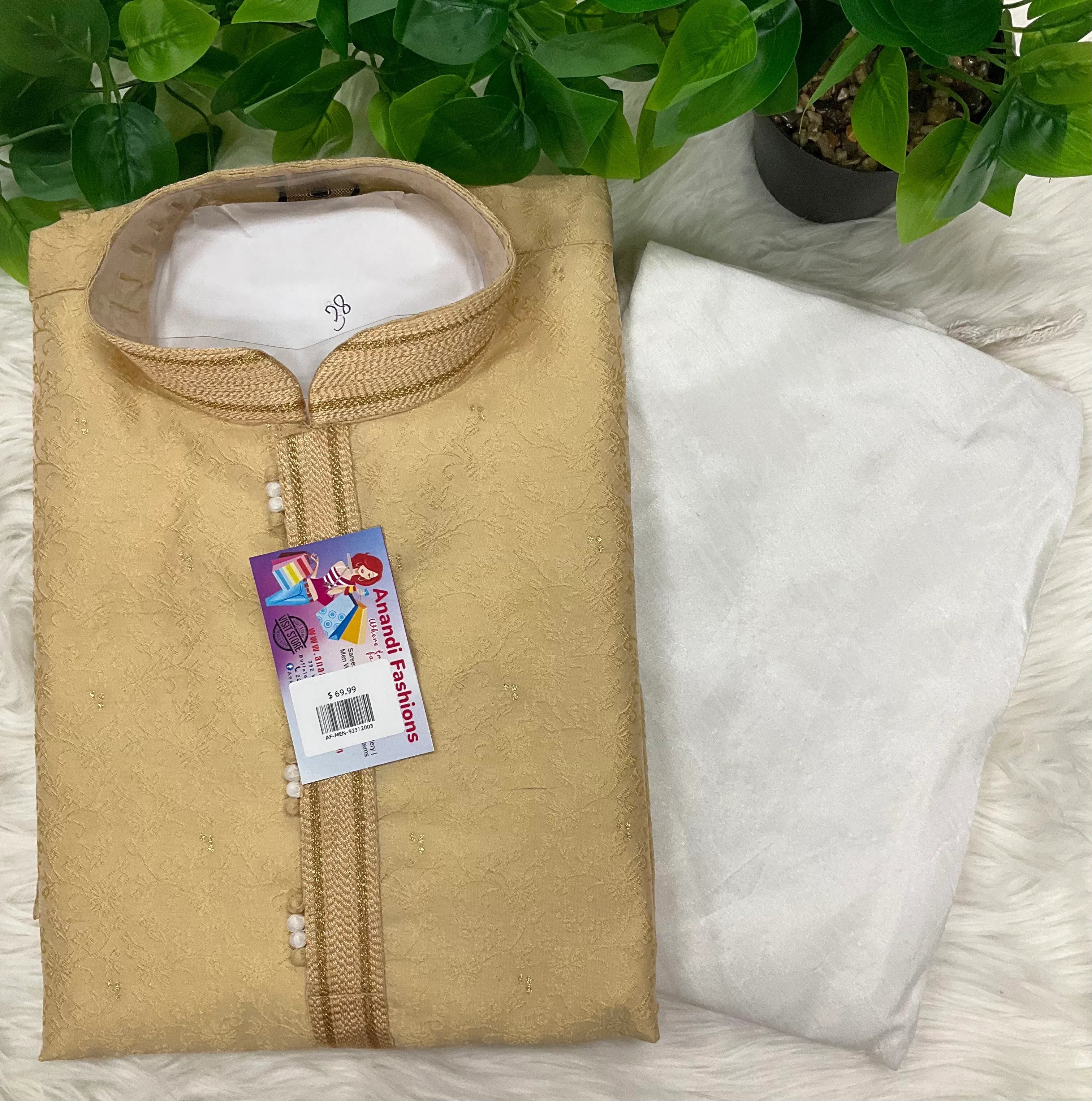 Mens Kurta Pajama Set - Elegant and Stylish Kurta with Embroidery